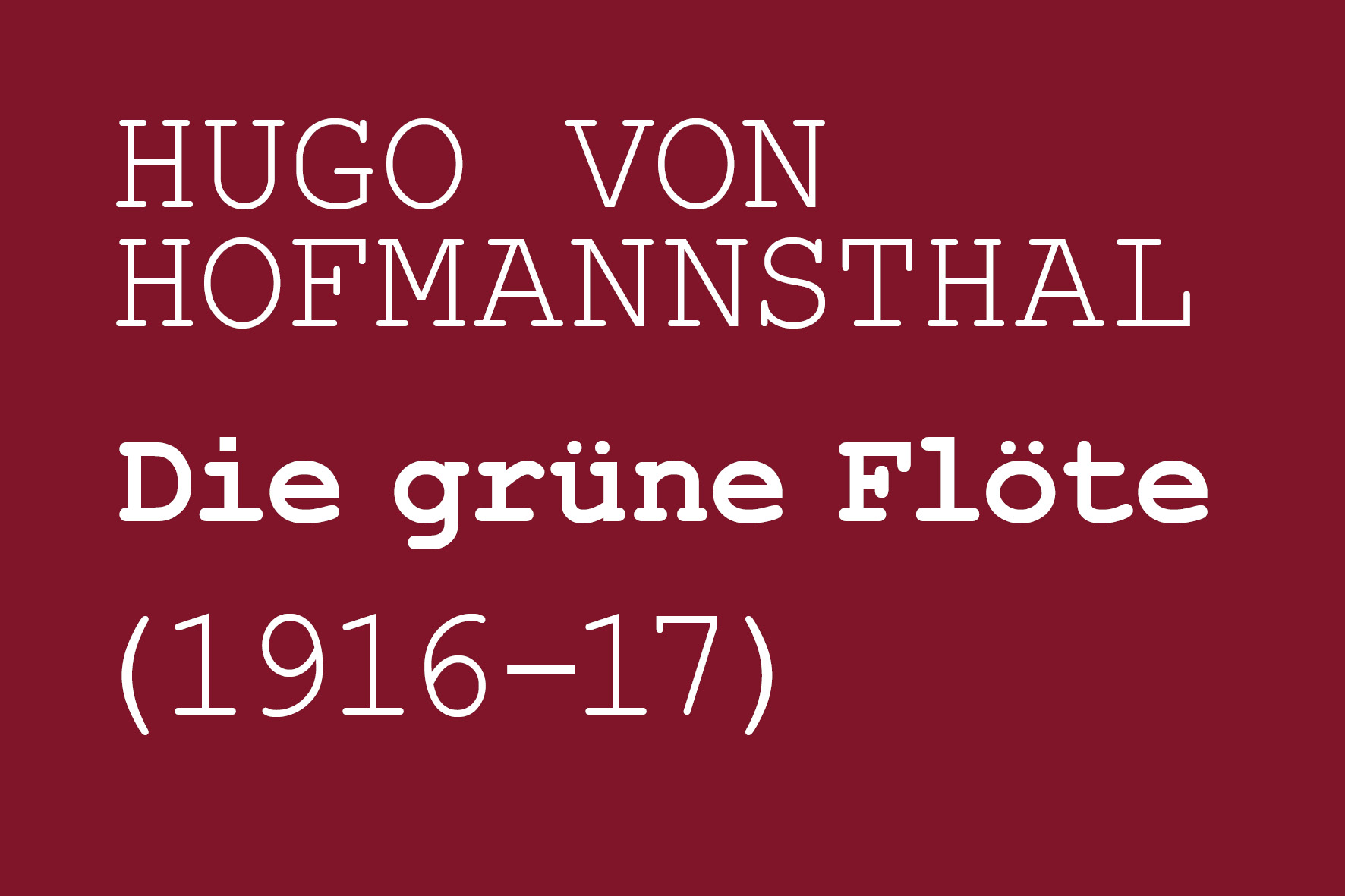 Hofmannsthal_Flöte